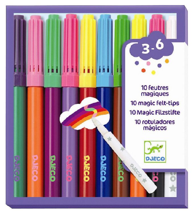 Djeco Magic Markers - 10 Colours » Fast and Cheap Shipping