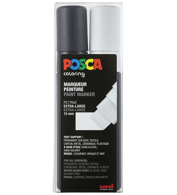 Posca Markers - PC-17K - 2 pcs. - Black/White » Prompt Shipping