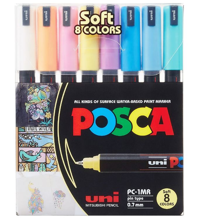 Posca Markers - PC-1MR - 8 pcs. - Soft Colours » Cheap Delivery