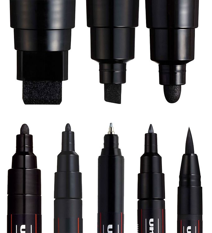 Posca Black Marker Set of 8 pens (different) nibs