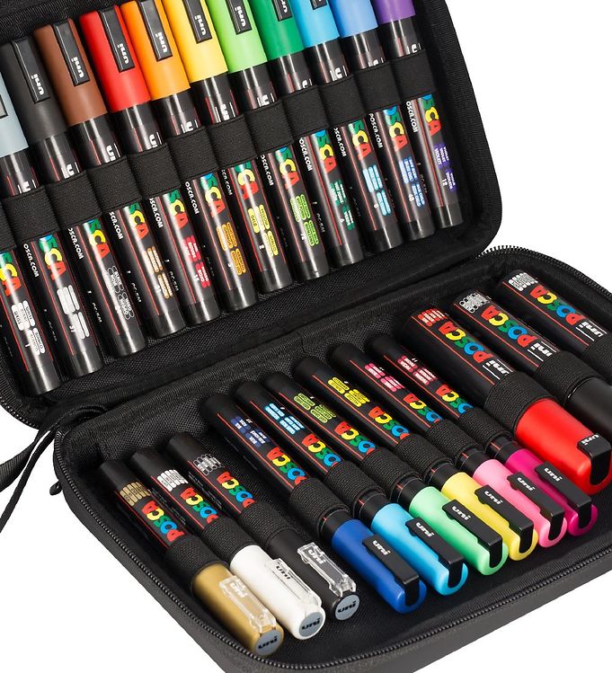 posca markers on leather