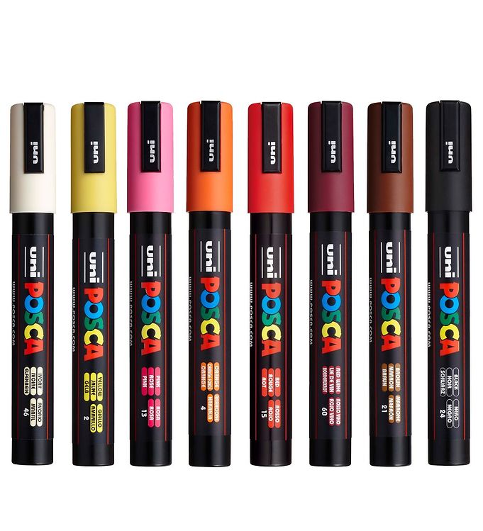 Uni POSCA Paint Markers, Warm Colors Set (PC-5M)