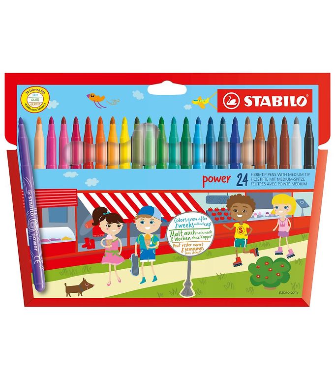 Stabilo Markers - Power - 24 pcs. - Multicolour » Fast Shipping