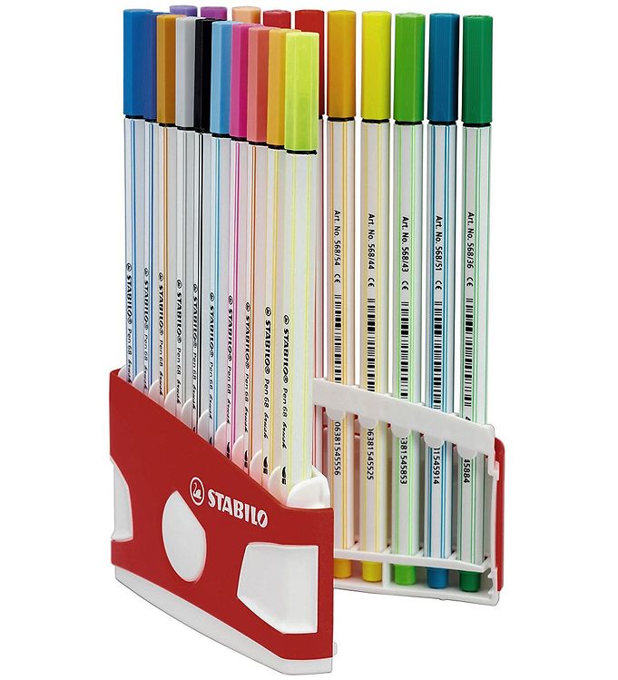 aanvulling onstabiel resterend Stabilo Markers - Pen 68 Brush - 20 pcs. - Multicolour