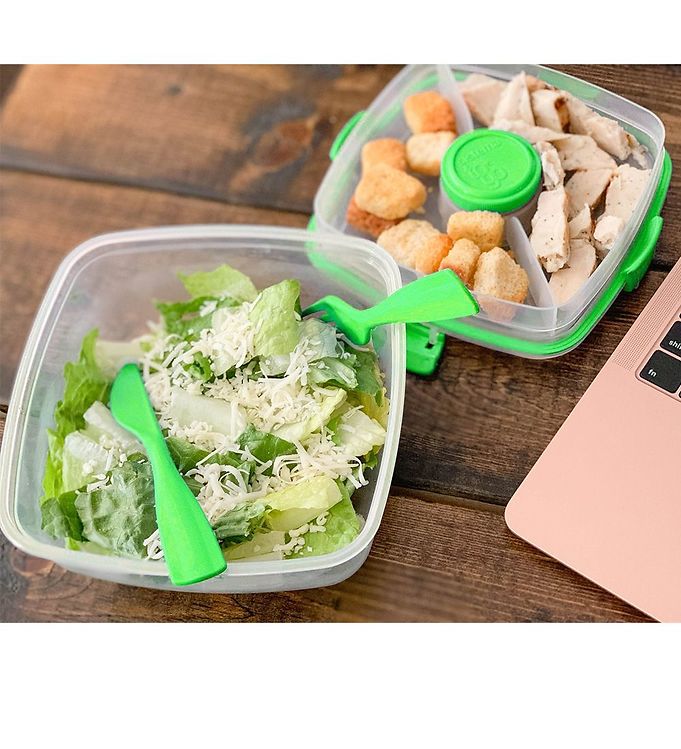 Boîte Repas Compartimentée Plastique Verte - Gadgets de Cuisine