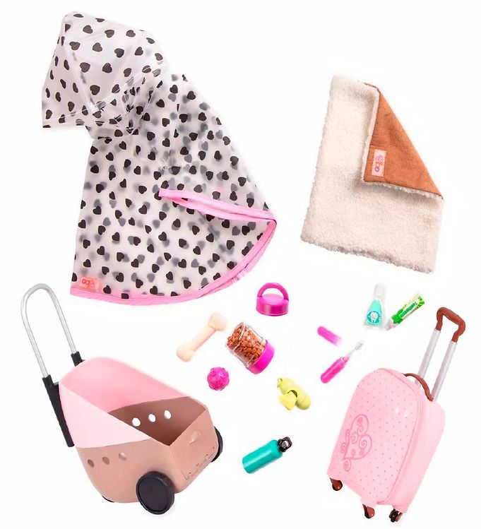 Pack accessoires de voyage pour poupee 46cm our generation