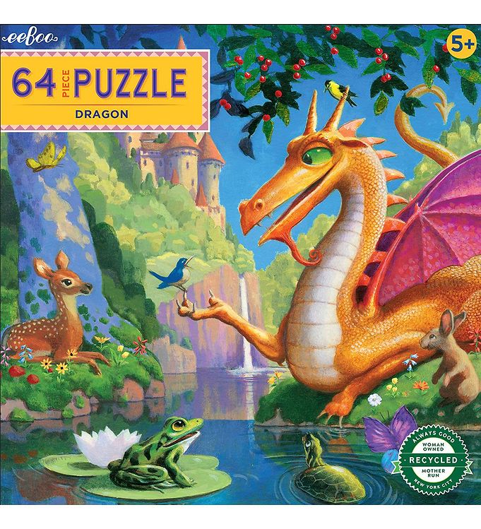 Puzzle 64 pièces - dinosaure - 4 ans - Eeboo