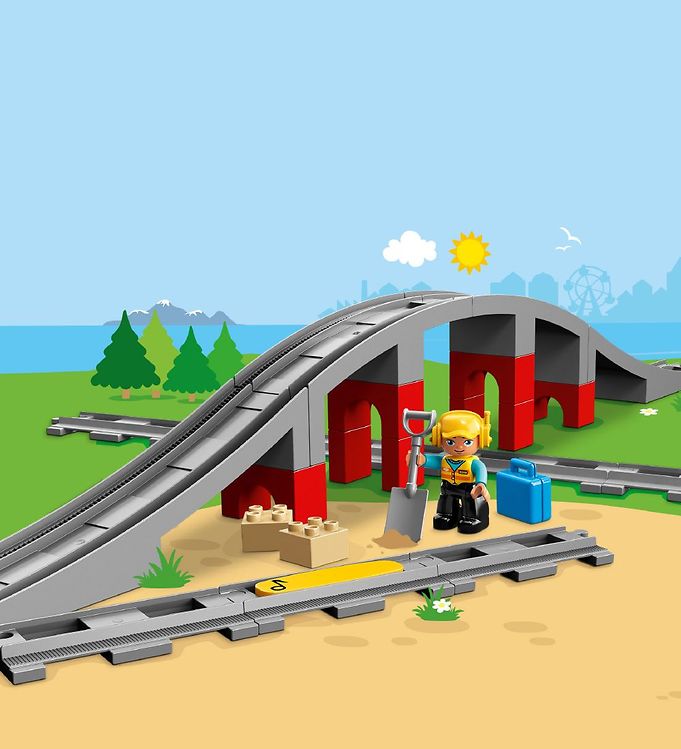 LEGO® DUPLO - Les rails et le pont du train 10872 - 26 Parties