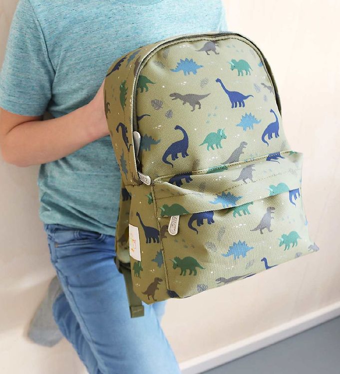 A Little Lovely Company Preschool Backpack - Dinosaur - Green