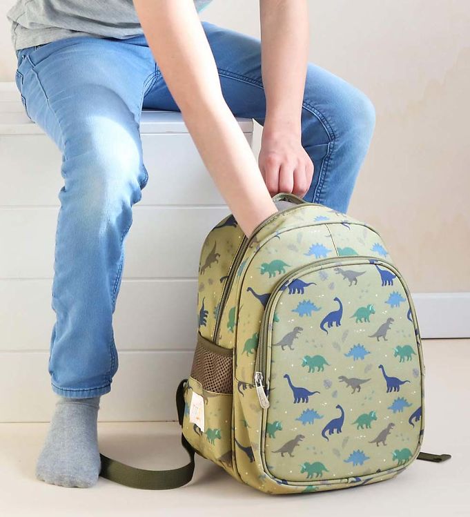 A Little Lovely Company Backpack w. Thermo Pocket - Dinosaur - G
