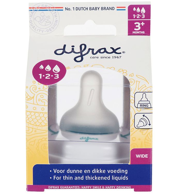 Vrijgevig Outlook Gepensioneerde Difrax flessenspeen - 1-2-3 Variflow Ring - Breed » Online Shop