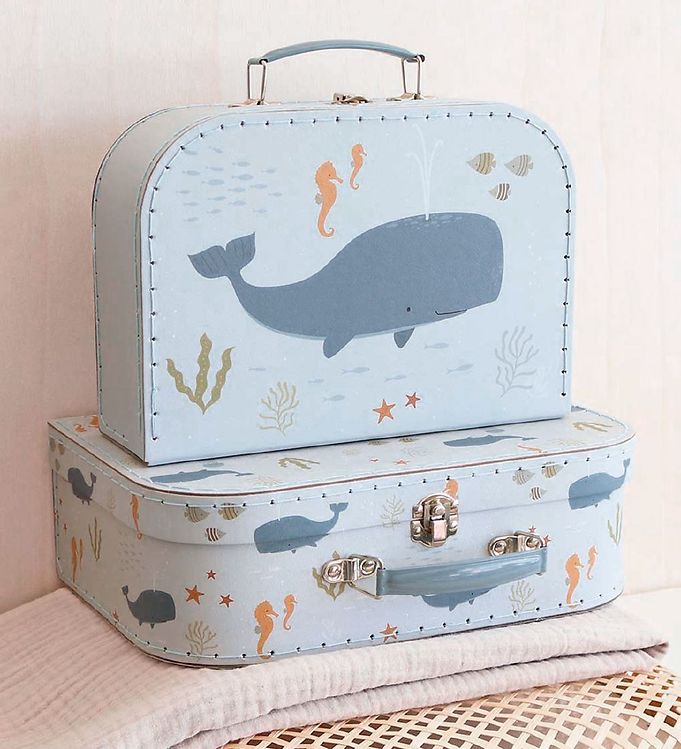 A Little Lovely Company Cardboard Suitcase - 2 pcs - 29x25.5 cm