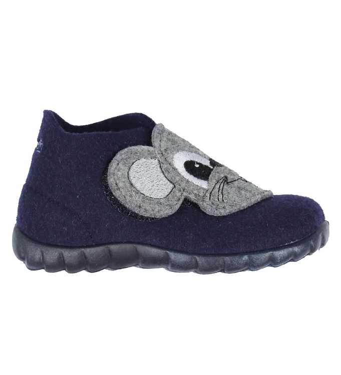 Superfit Slippers - Wool - Dark w. Mouse » 30 Days Return