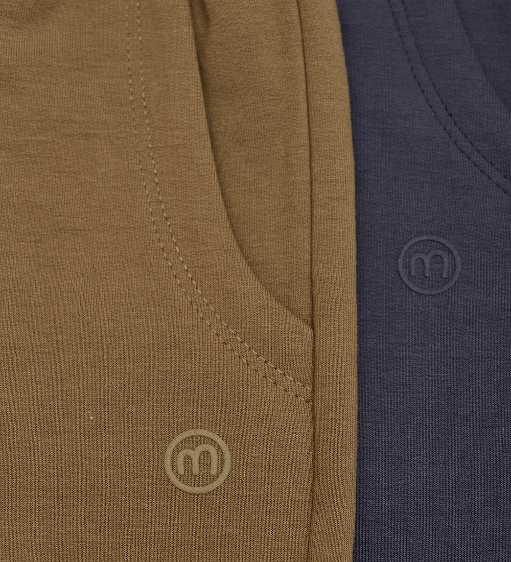 Minymo Sweatpants - 2-Pack - Sepia/Navy