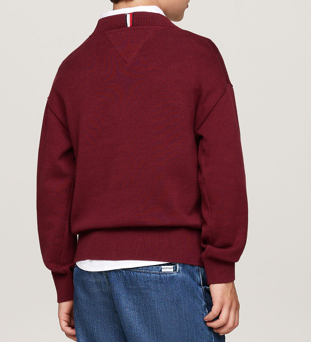 Tommy Hilfiger Blouse - Knitted - Essential - Deep Rouge