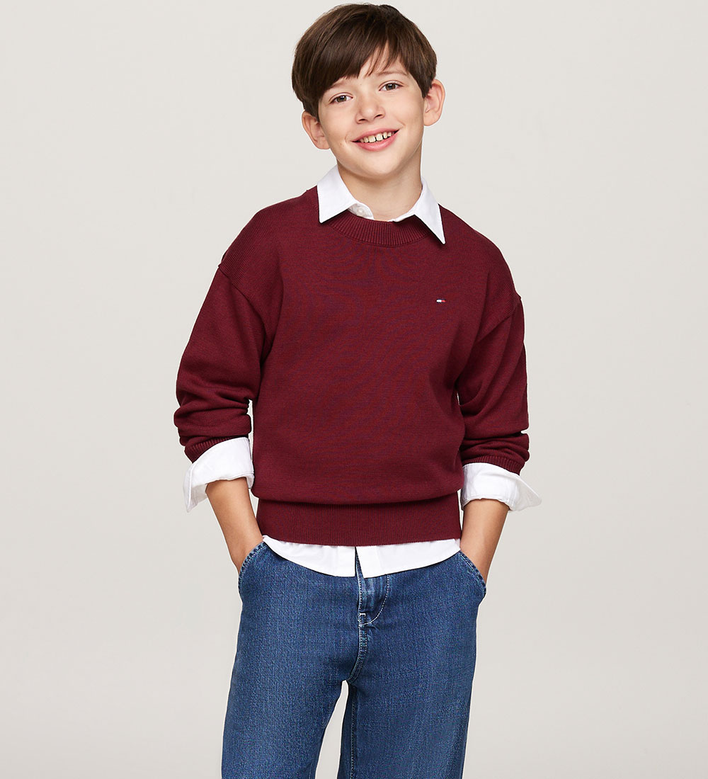 Tommy Hilfiger Blouse - Knitted - Essential - Deep Rouge