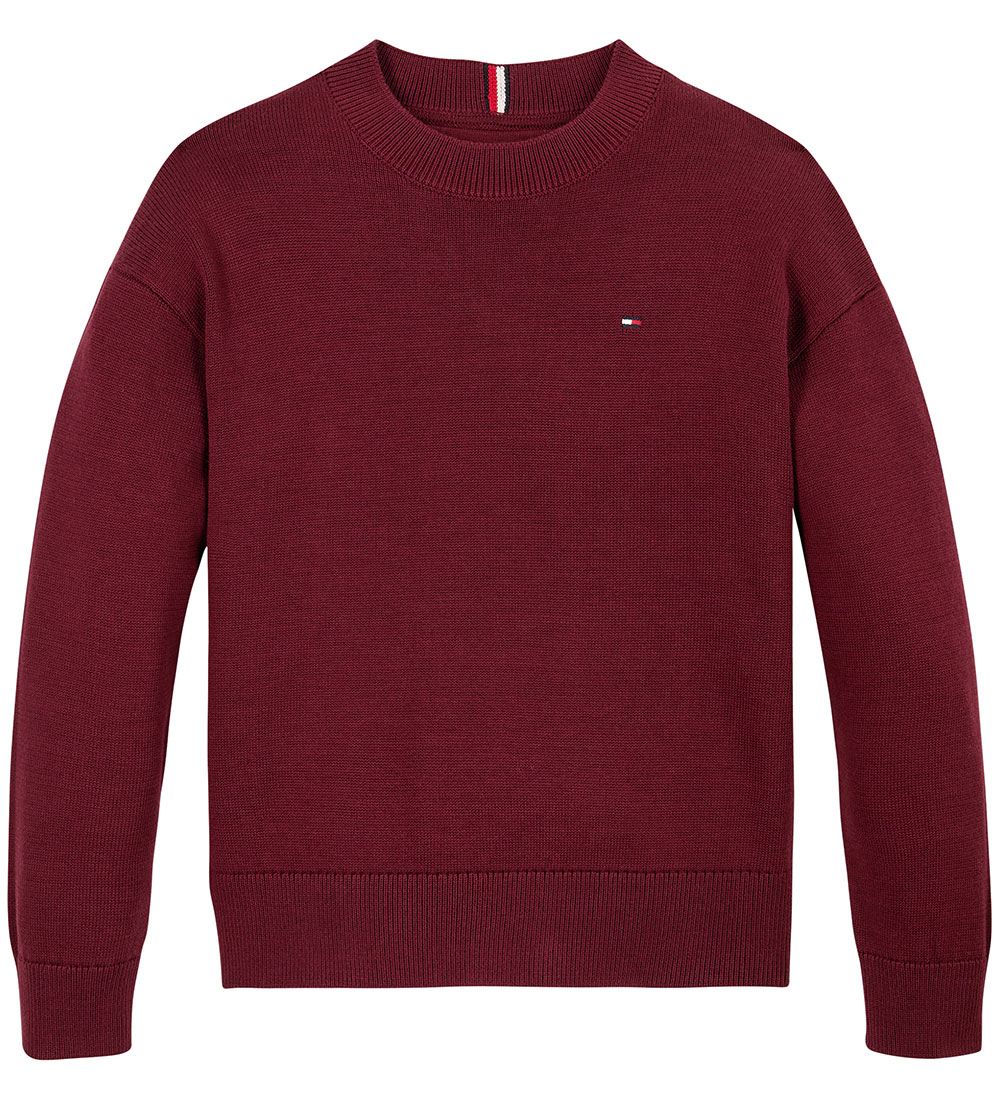Tommy Hilfiger Blouse - Knitted - Essential - Deep Rouge