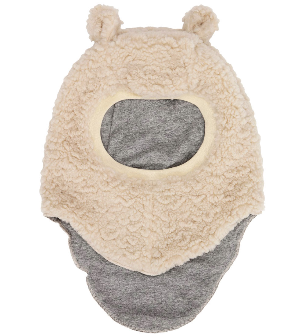 Molo Balaclava - Teddy Fleece - Kay - 2-layer - White Noise
