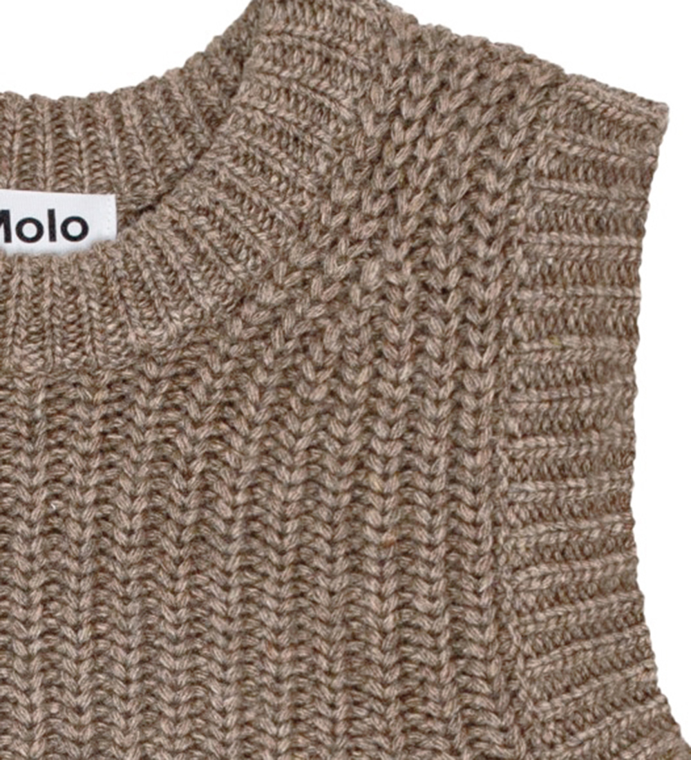 Molo Waistcoat - Wool/Acrylic - Gilberte - Brown Sugar