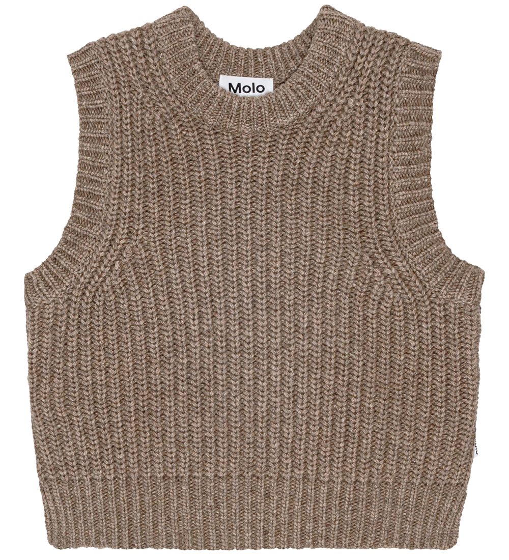 Molo Waistcoat - Wool/Acrylic - Gilberte - Brown Sugar