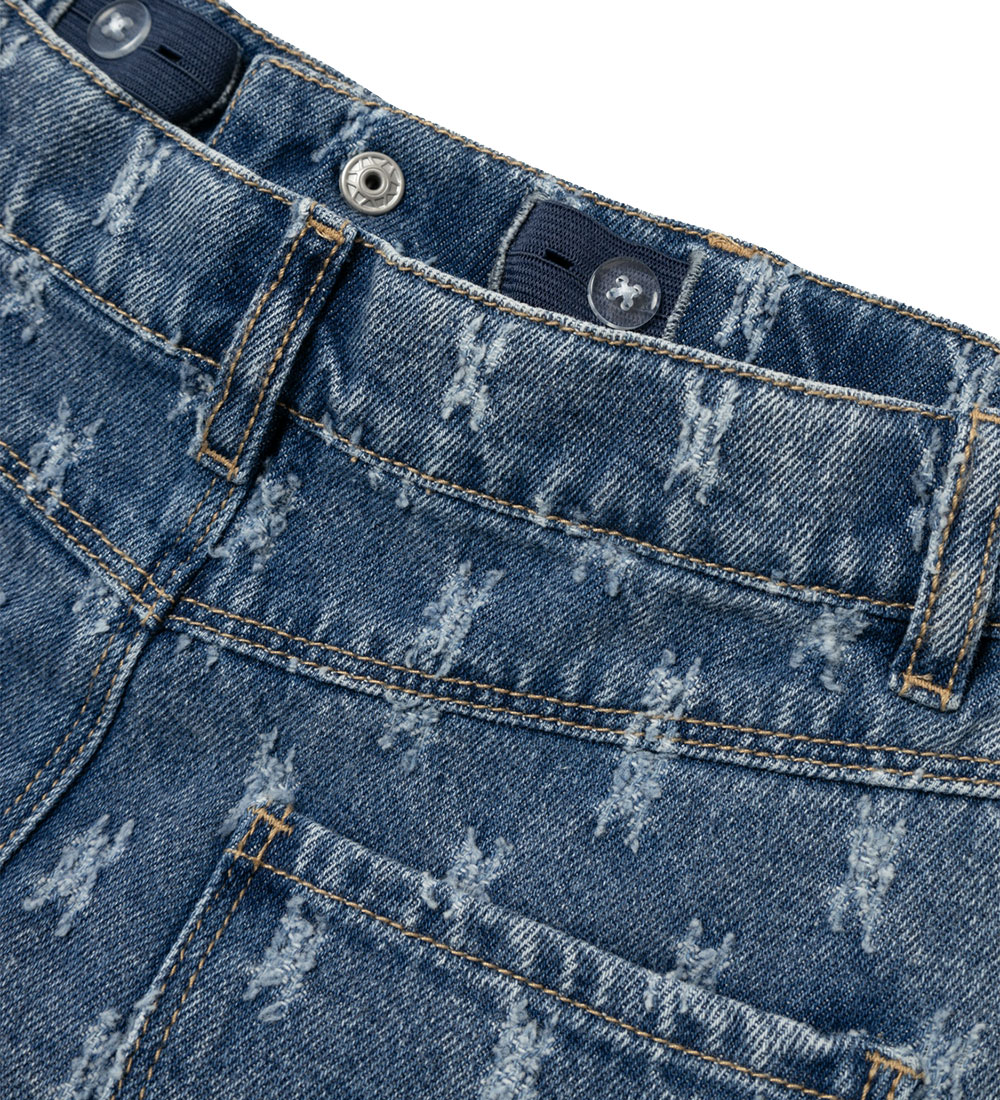 Name It Skirt - NkfBente - Dark Blue Denim w. Pattern