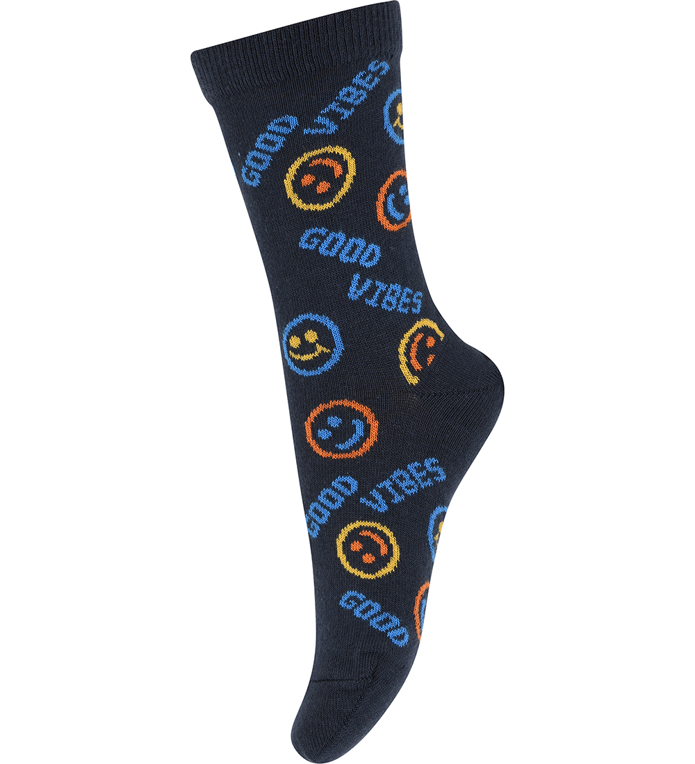 Melton Socks - Smiley - Navy