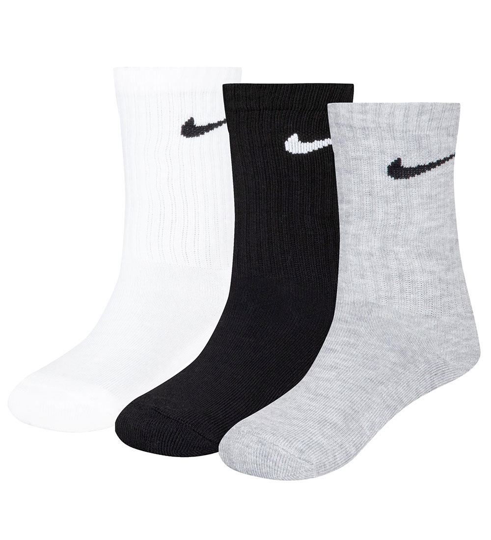 Nike Strumpor - Dämpad - 3-pack - Vit/Svart/Grå
