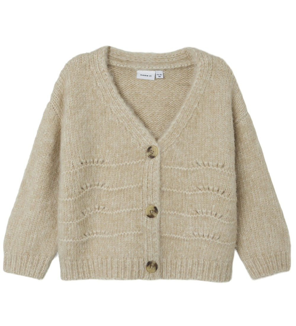Gilet Name It - Tricoté - NmfNetrille - Summer Sable av. Pointel