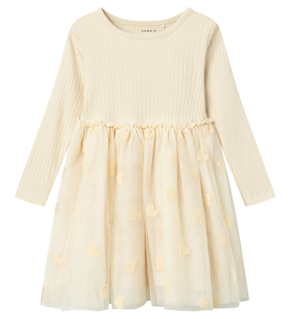 Name It Kleid - NmfNajas - Summer Sand m. Herzen