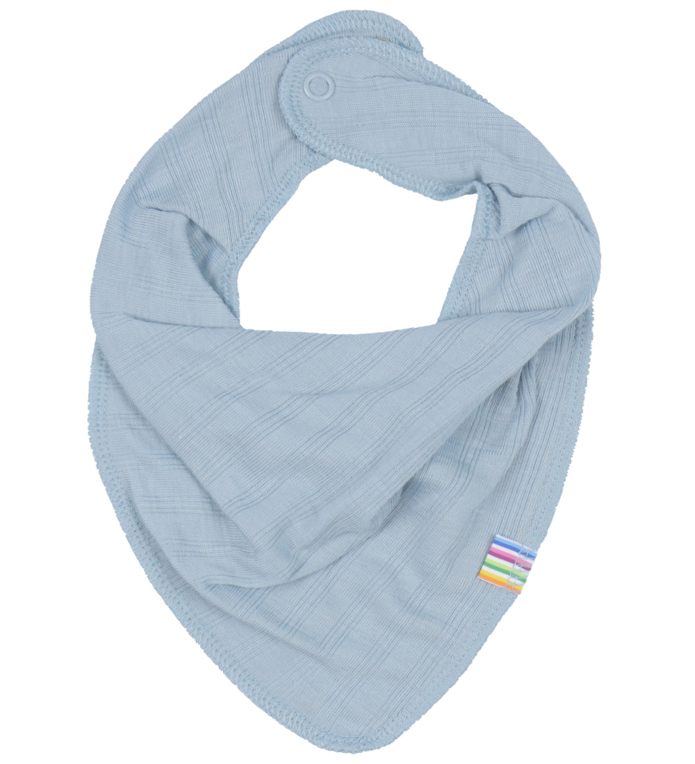 Joha Teething Bib - Wool/Silk - Dusty Blue