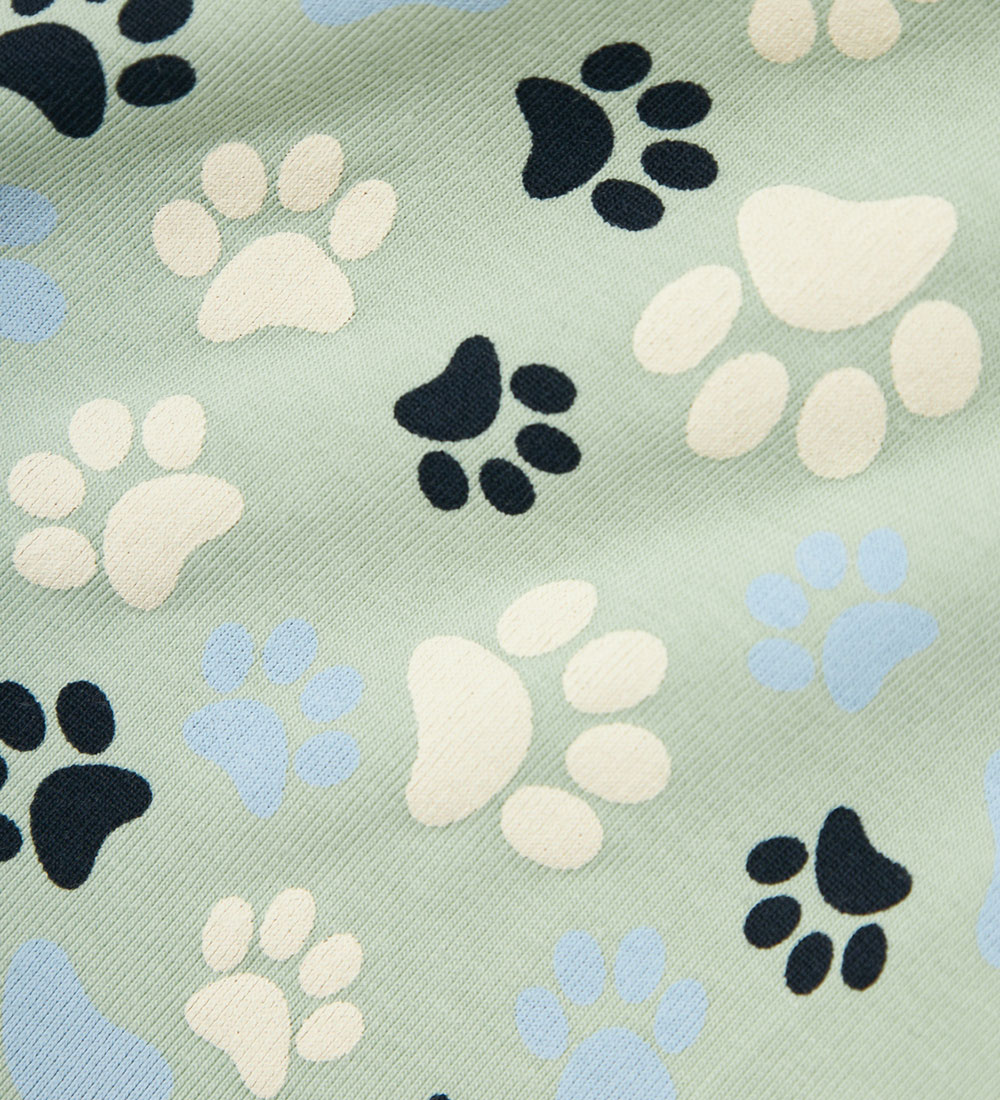 Name It T-shirt - NbmVroels - Silt Green w. Paws
