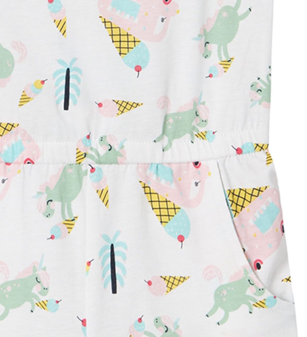 Name It Summer Romper - NmfVigga - Bright White/Unicorn Duck Ice
