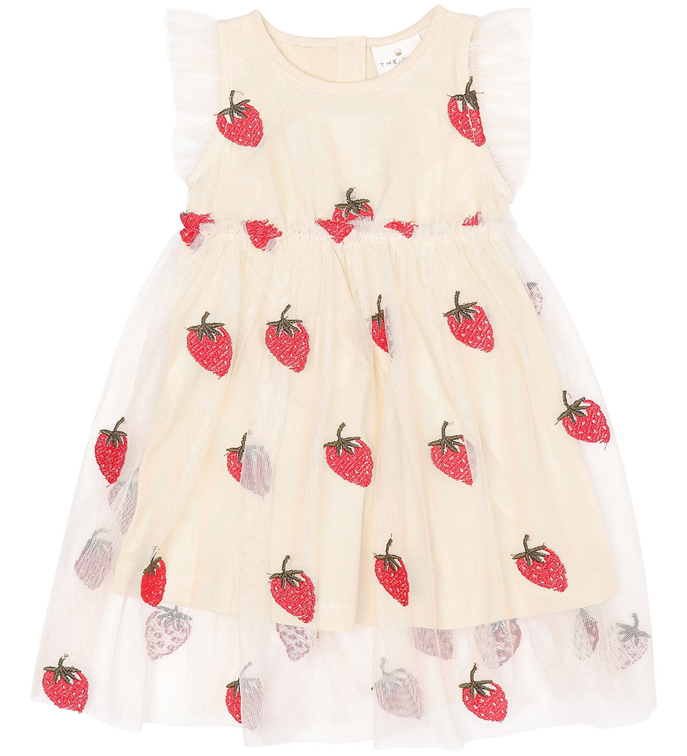 The New Siblings Kjóll - TnsLoannah - Angora BIG Strawberry AOP