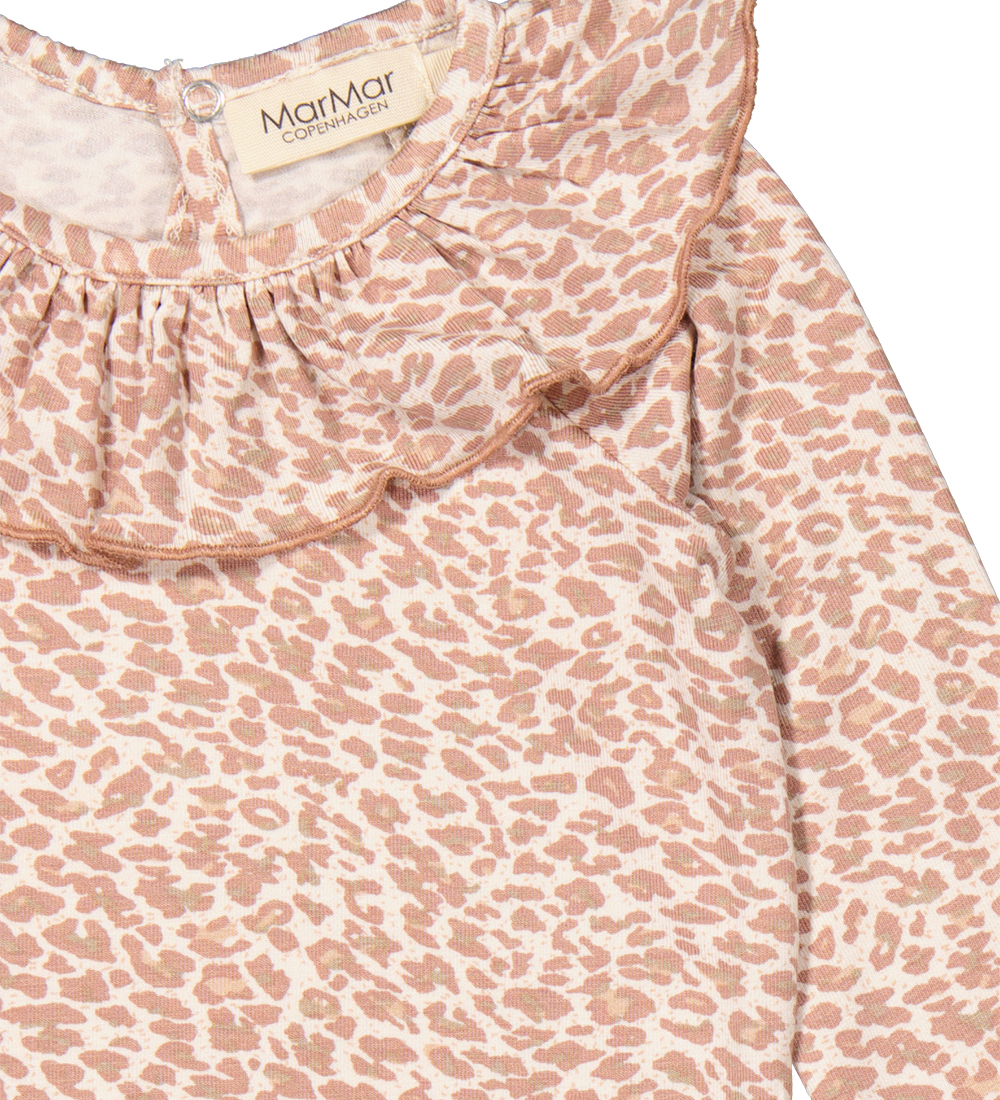 MarMar Bodysuit L/æ - Viscose - Berta - Powder Taupe Leo