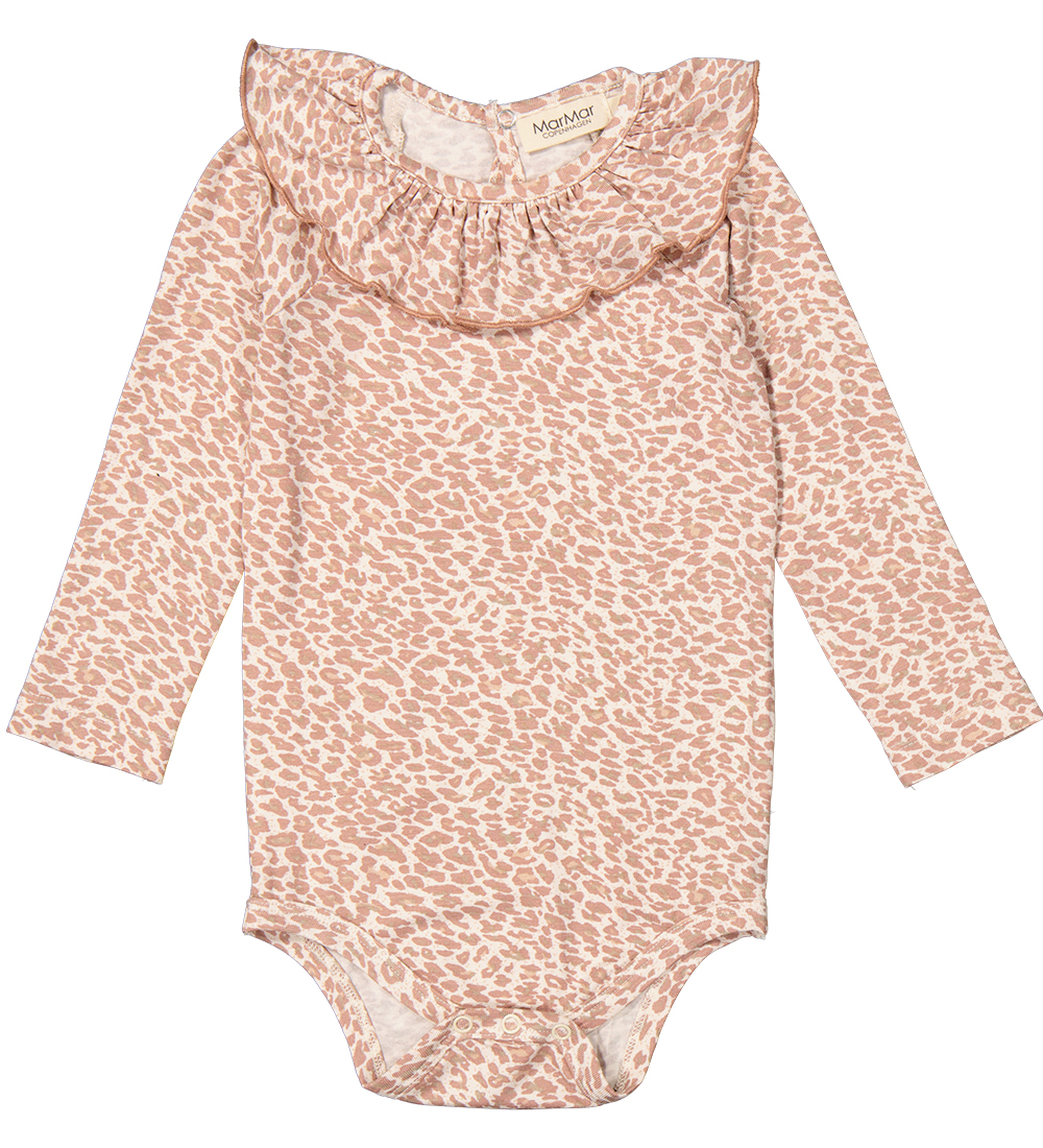 MarMar Bodysuit L/æ - Viscose - Berta - Powder Taupe Leo