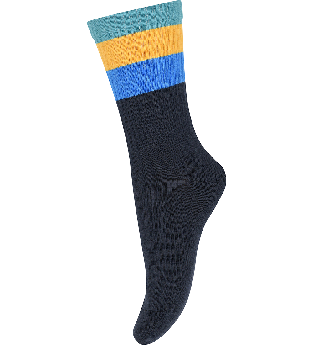 Melton Socks - Wide stripes - Navy