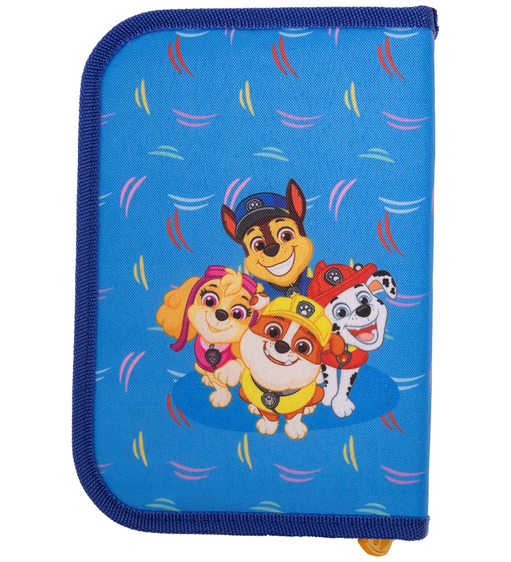 Paw Patrol Pencil Case w. Contents - Blue w. Print