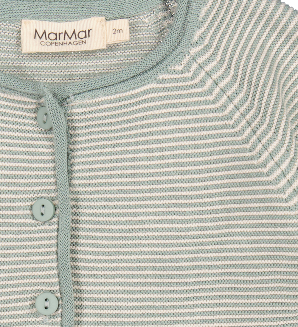 MarMar Cardigan - Knitted - Totti - Dusty Jade Stripe