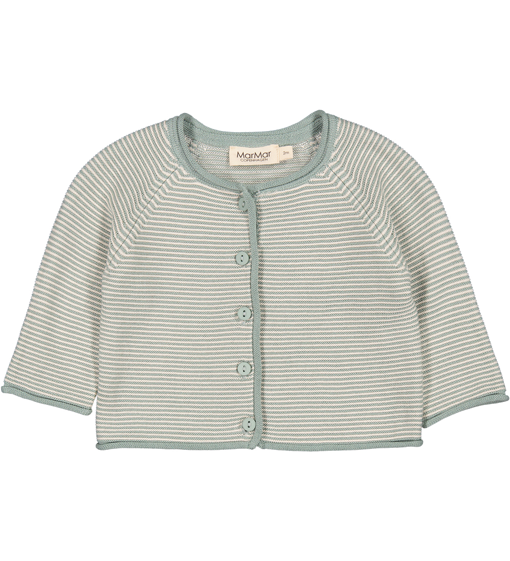 MarMar Cardigan - Knitted - Totti - Dusty Jade Stripe