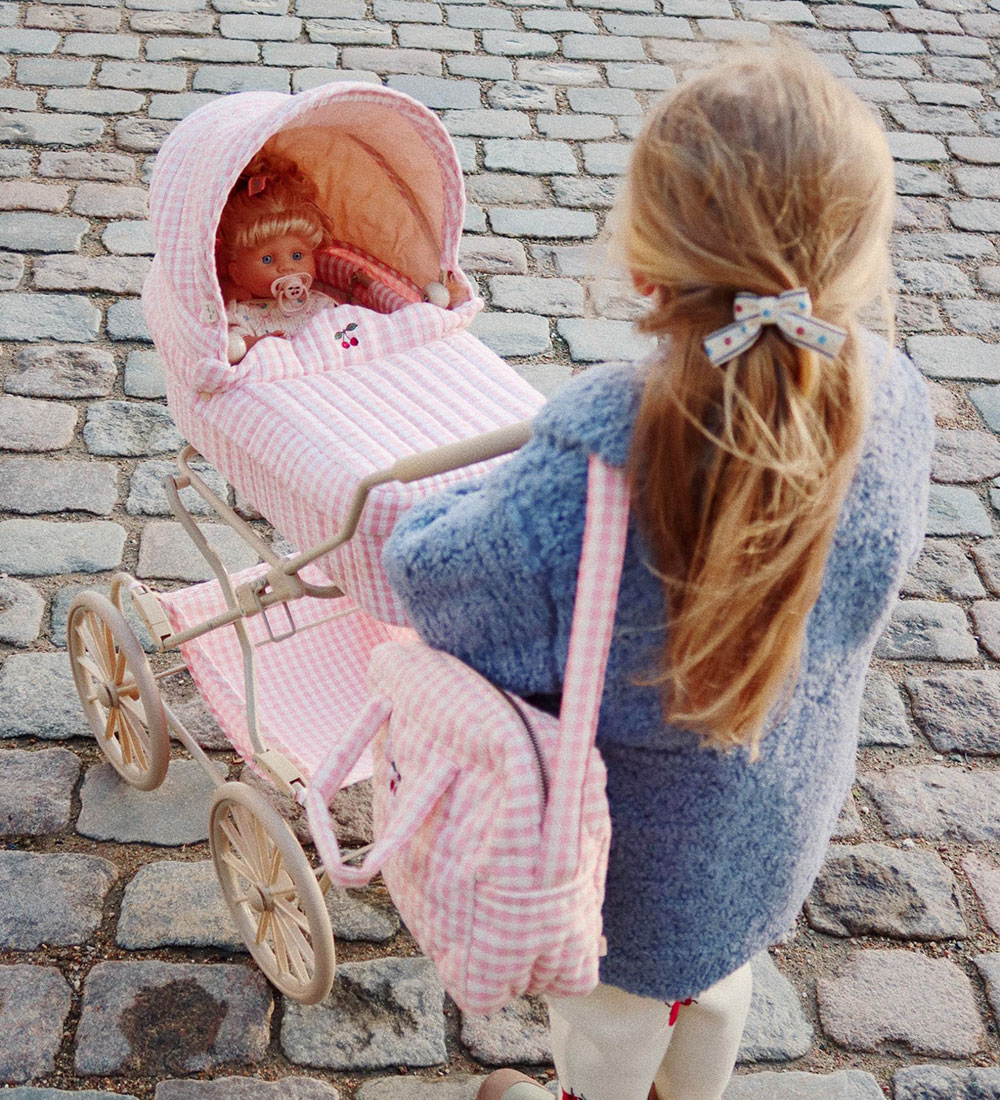 Konges Sløjd Doll Stroller - Powder Pink Check