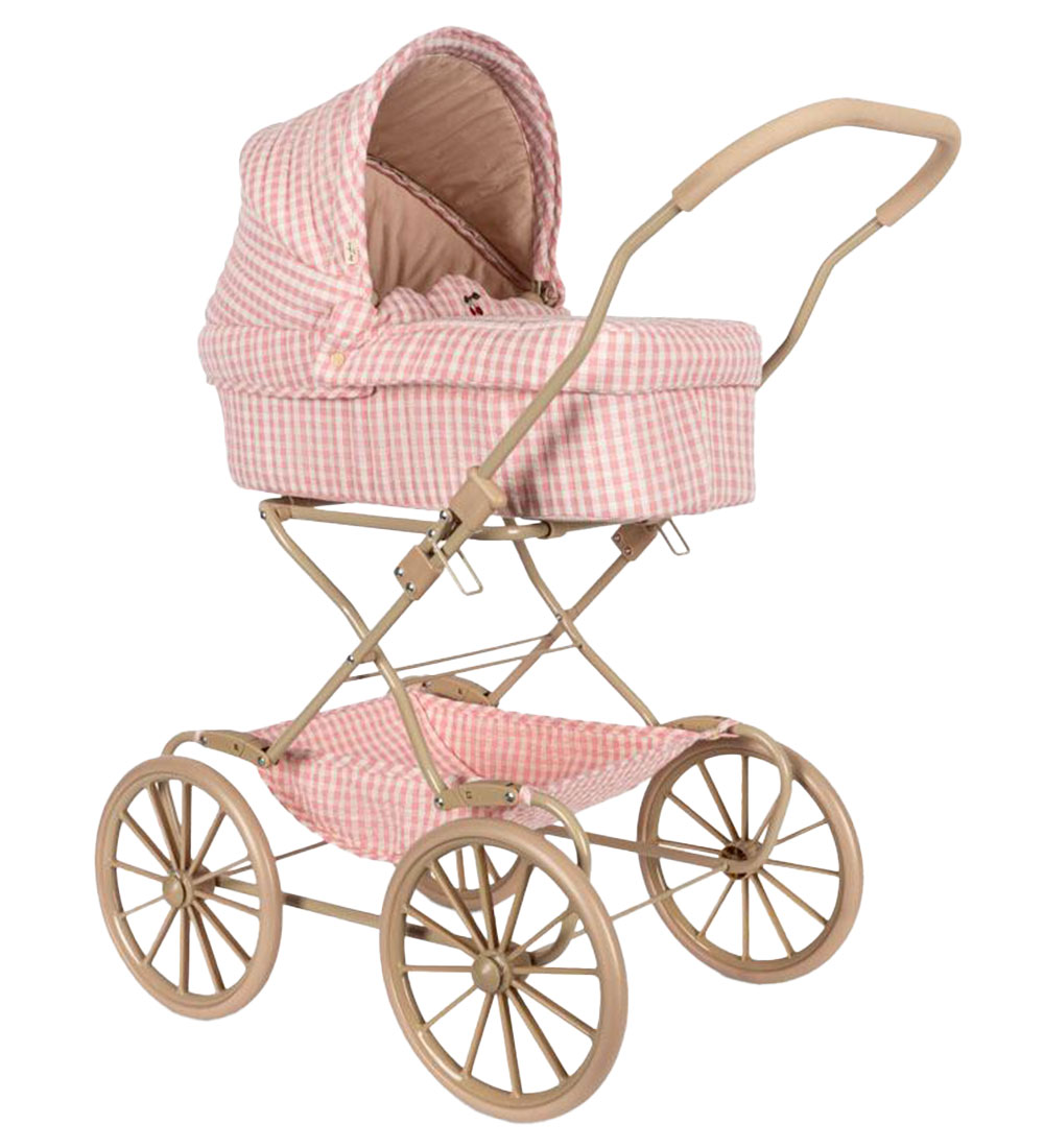 Konges Sløjd Doll Stroller - Powder Pink Check
