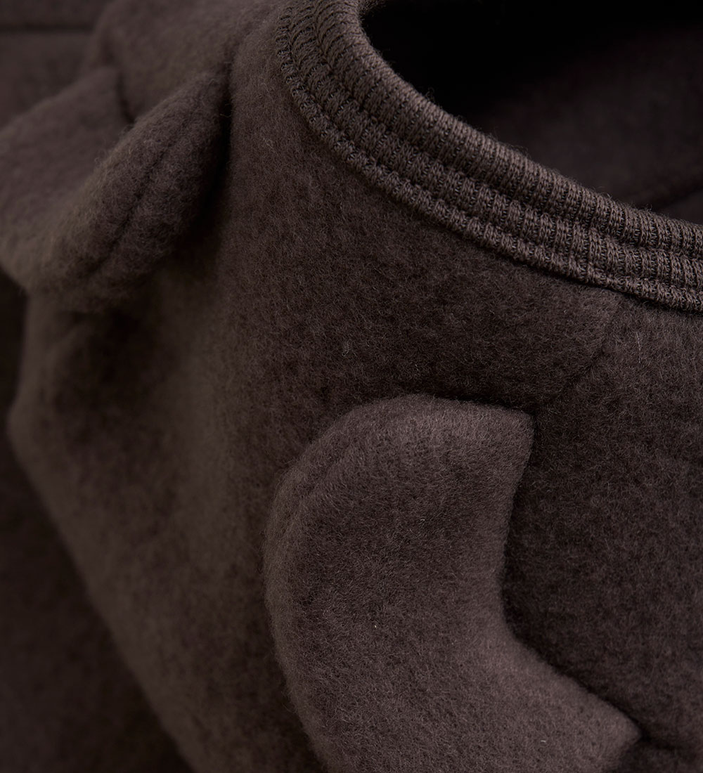 Huttelihut Cardigan - Wool fleece - Raisin w. Ears