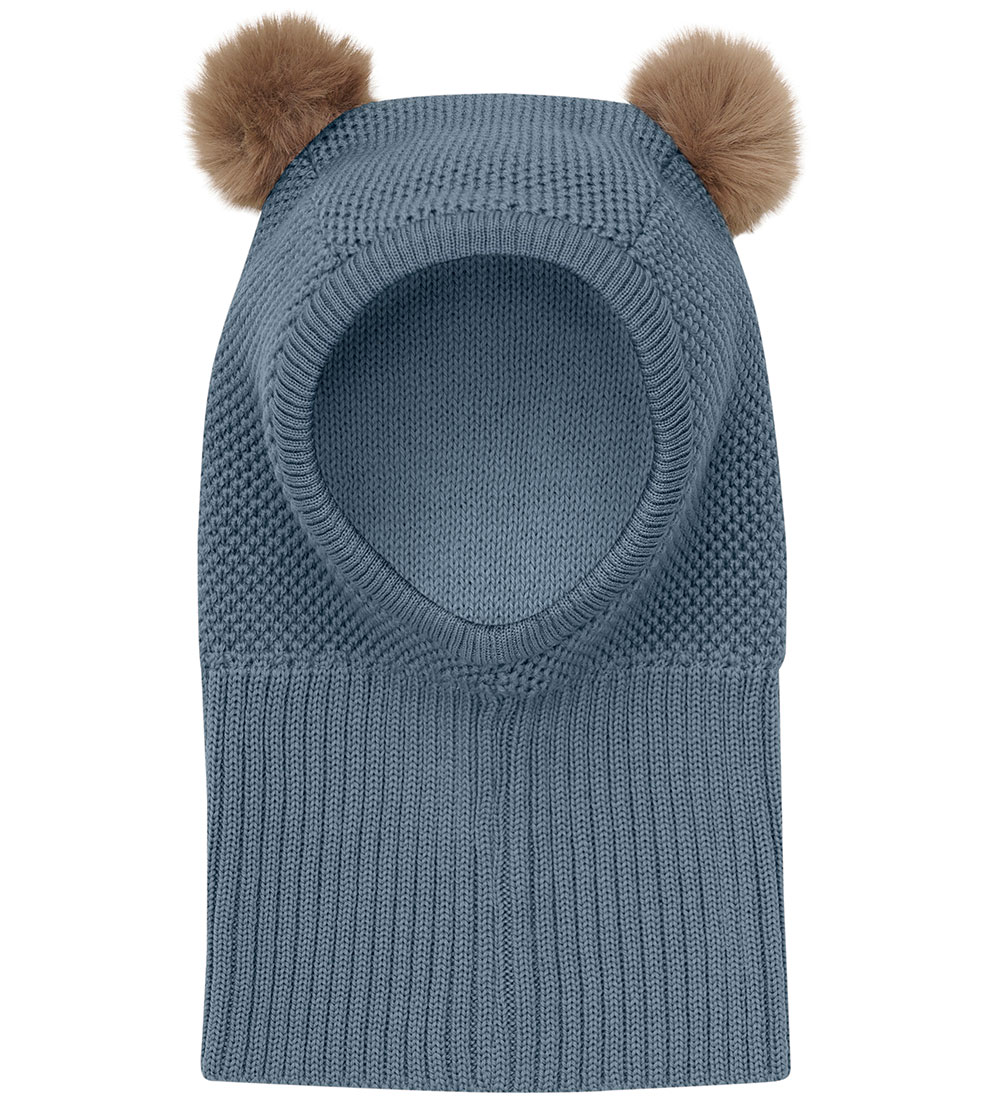 Huttelihut Balaclava - Wool/Cotton - Knitted - 2-layer - Stormy