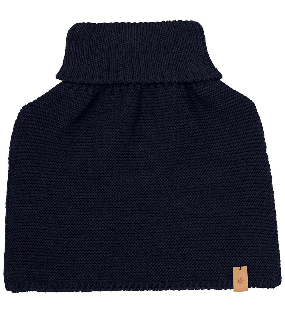 Huttelihut Halsvärmare - Ull - Stickad - Dark Marinblå