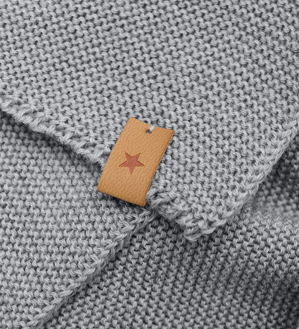 Huttelihut Hálskragi - Ull - Prjónað - Medium+ Grey Melange