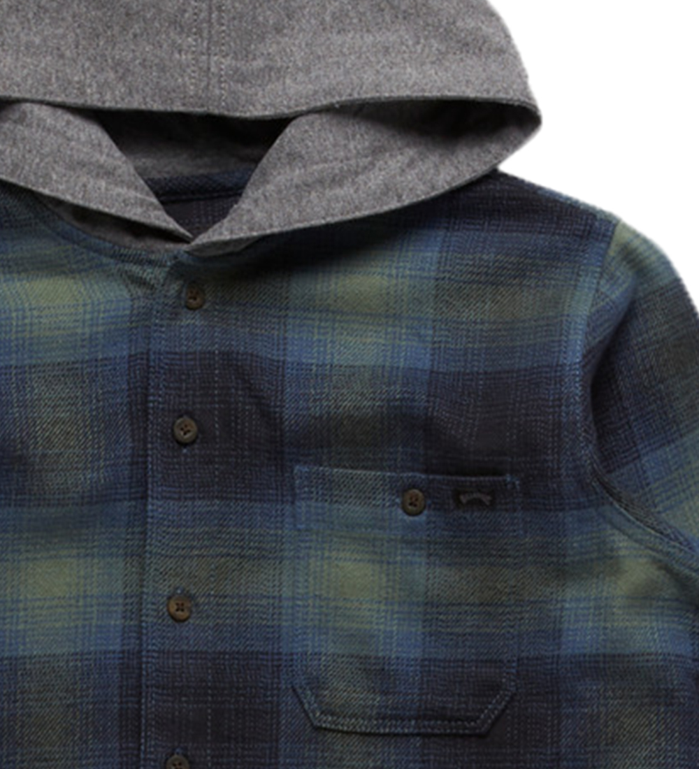 Billabong Shirt w. Hood - Baja - Green/Blue