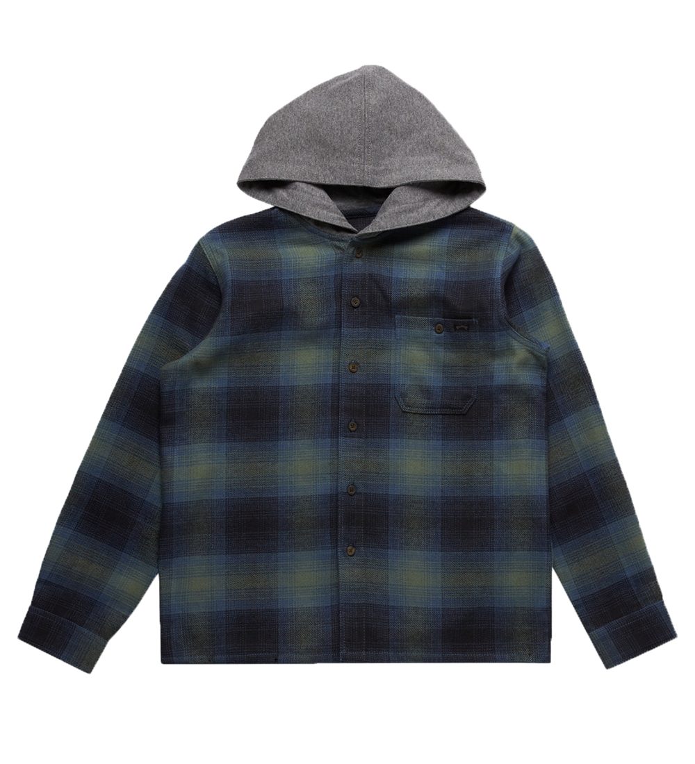 Billabong Shirt w. Hood - Baja - Green/Blue