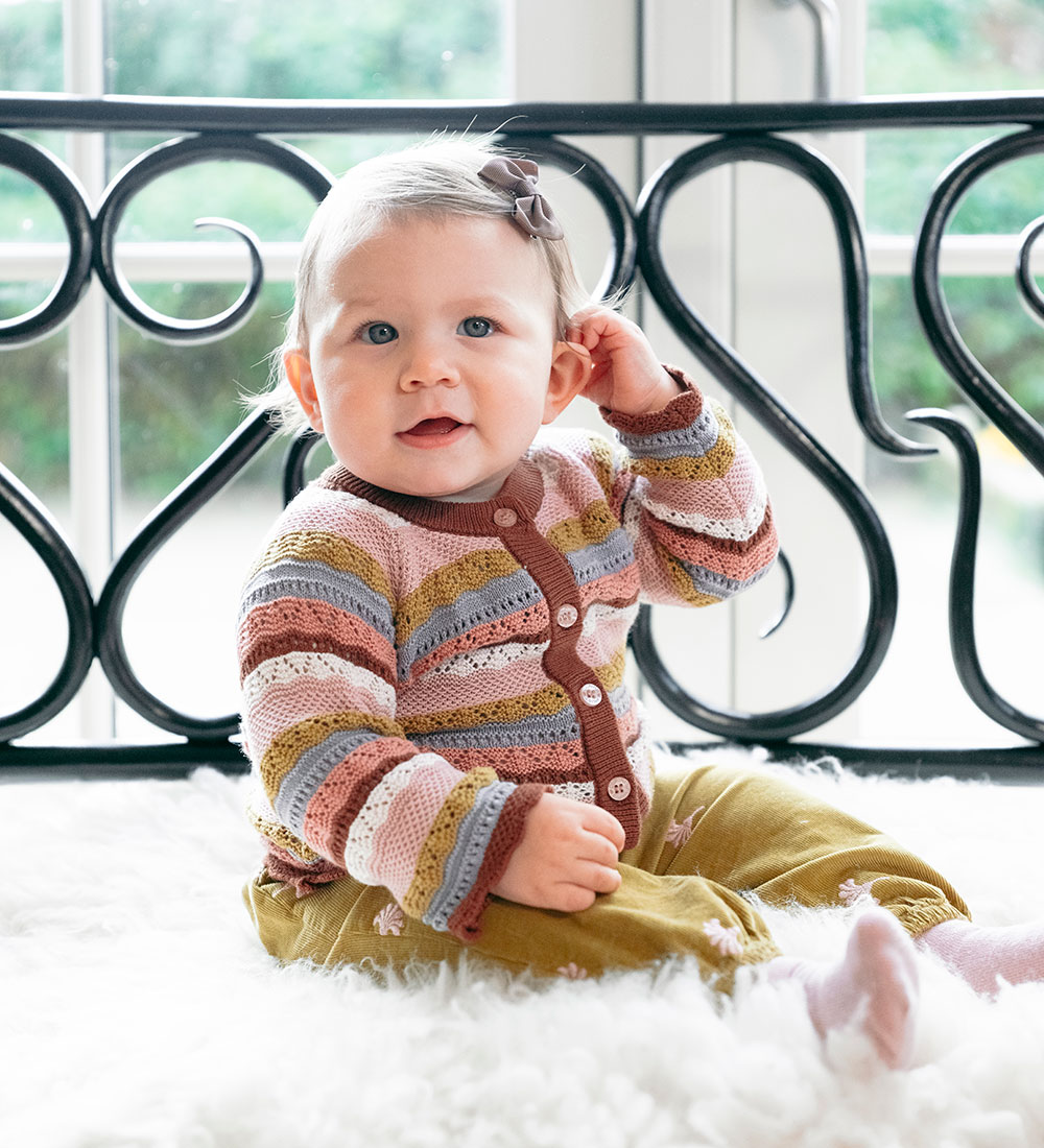 Hust and Claire Cardigan - Knitted - Carren - Dusty Rose w. Poin