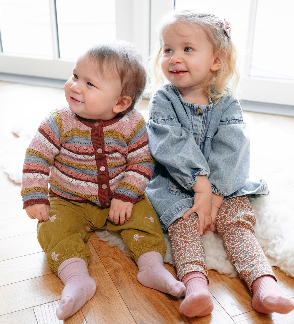 Hust and Claire Cardigan - Knitted - Carren - Dusty Rose w. Poin