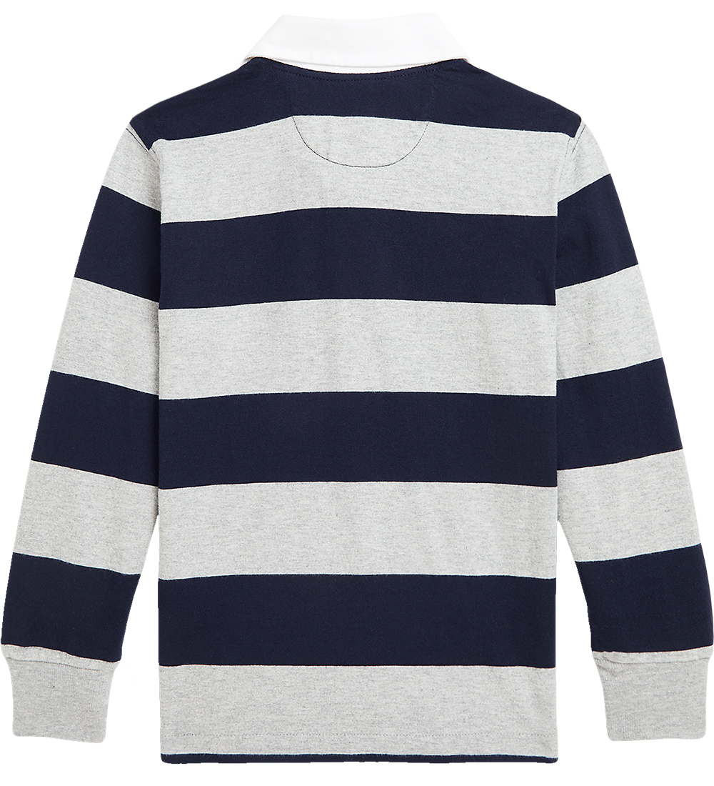Polo Polo Ralph Lauren - Rugby - Gris Chiné/Noir à Rayures
